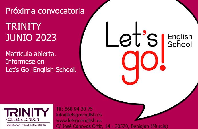 Convocatoria examen TRINITY – Junio 2023