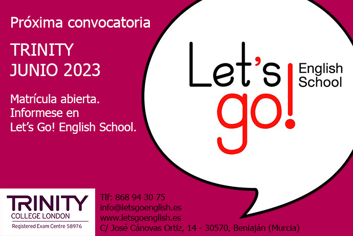 Convocatoria examen TRINITY - Junio 2023