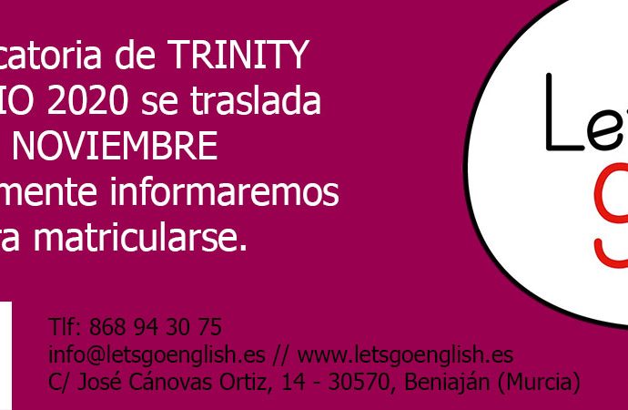 Convocatoria TRINITY Noviembre 2020